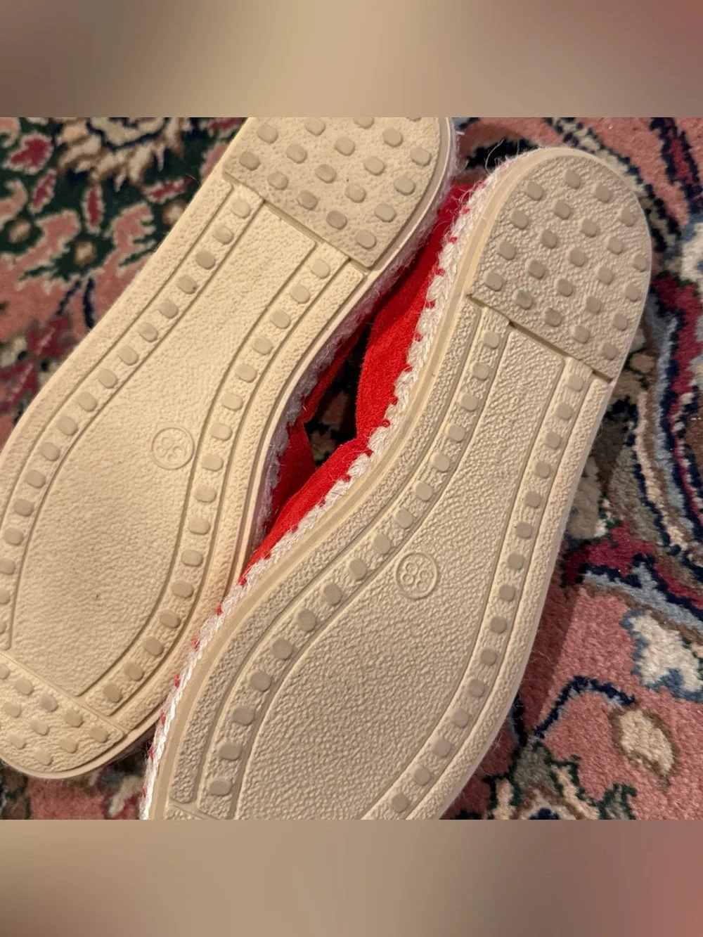 Women's Red Suede Espadrilles - Classic Slip-On
